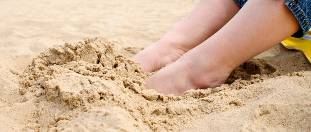 A fungal infection can occur on the beach